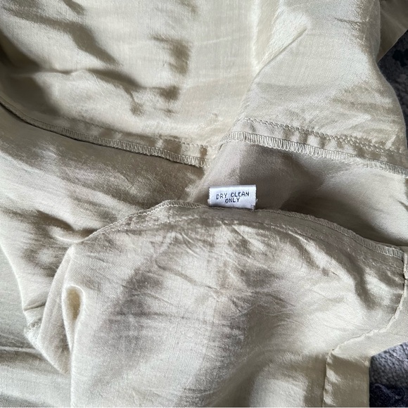 Chic Gold/Olive Textured Button-Up Coat size M - Picture 7 of 10